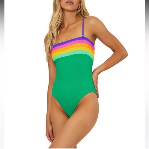 NWT Beach Riot Jessa Ribbed Colorblock One
Piece Swimsuit - Picture 2 of 4